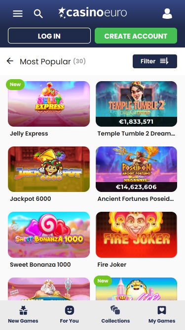 Casino Euro Mobile Games Imagen 1