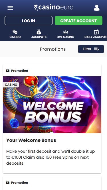 Imagen de promociones móviles de Casino Euro