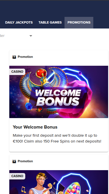 Promociones móviles de Casino Euro