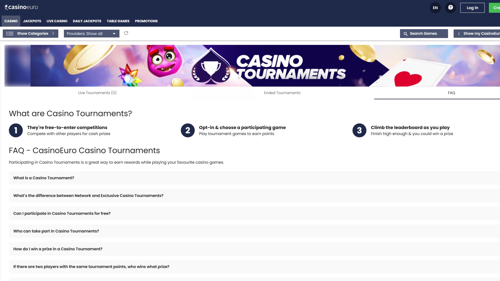 Imagen de torneos de casino Euro Desktop