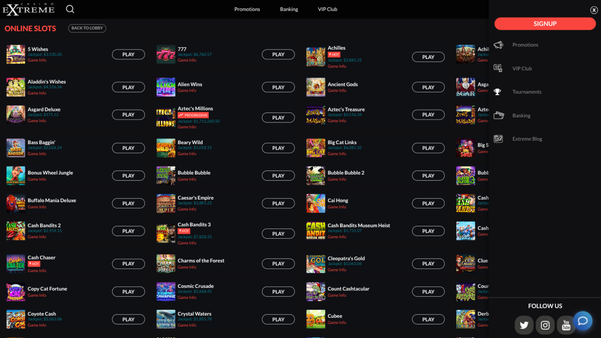 Casino Extreme Desktop-Spiele