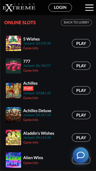 Casino Extreme Mobile-Spiele