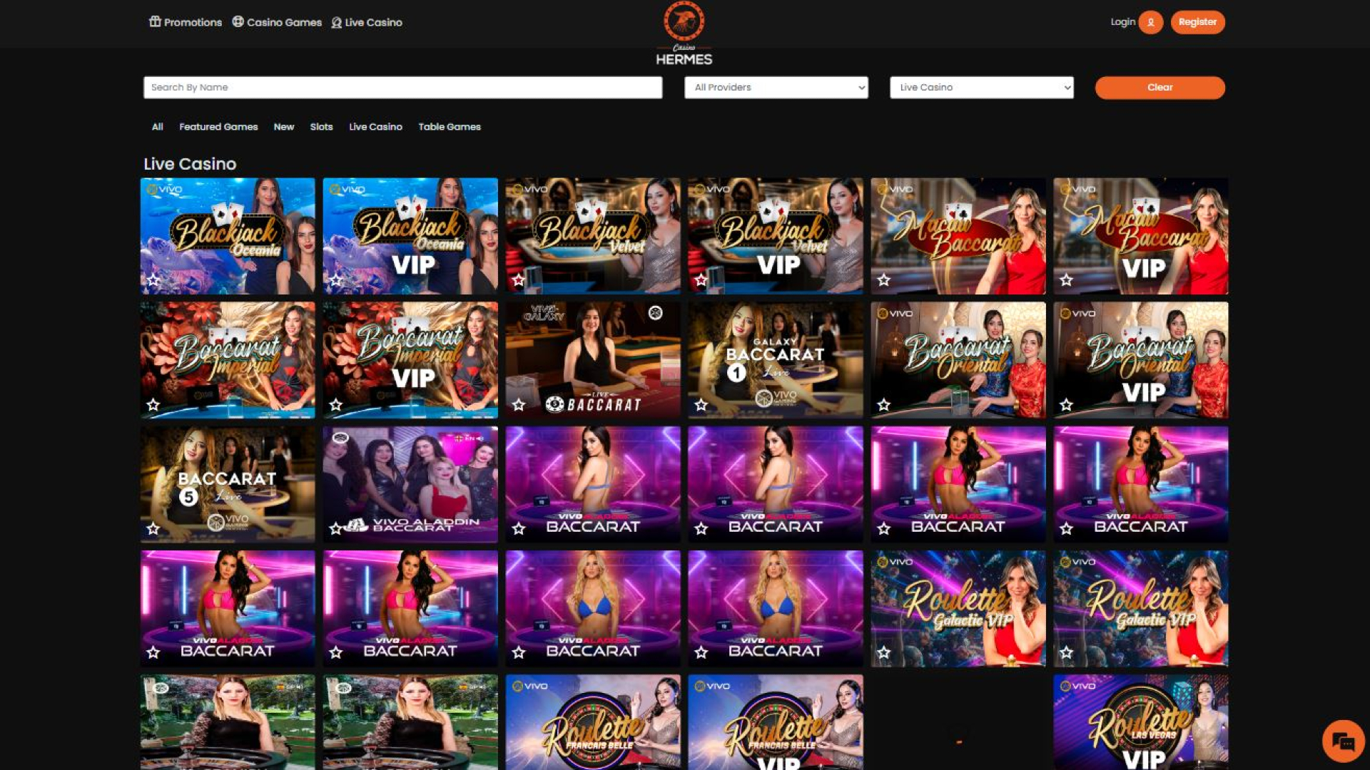 Croupier en direct de Casino Hermes sur ordinateur