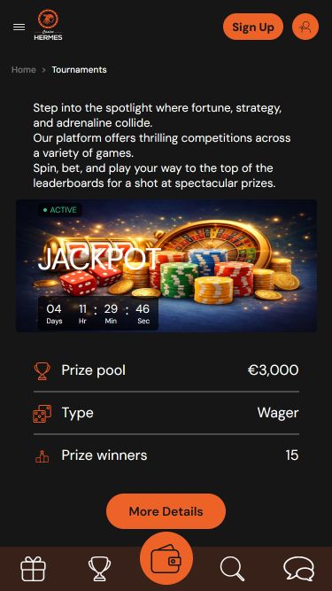 Image des tournois mobiles du casino Hermes