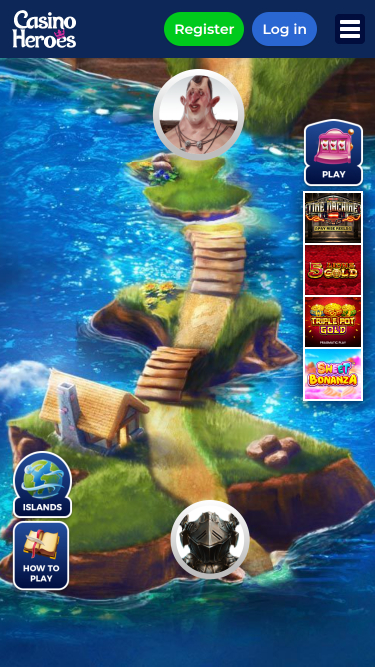 Карта Casino Heroes для мобильных устройств