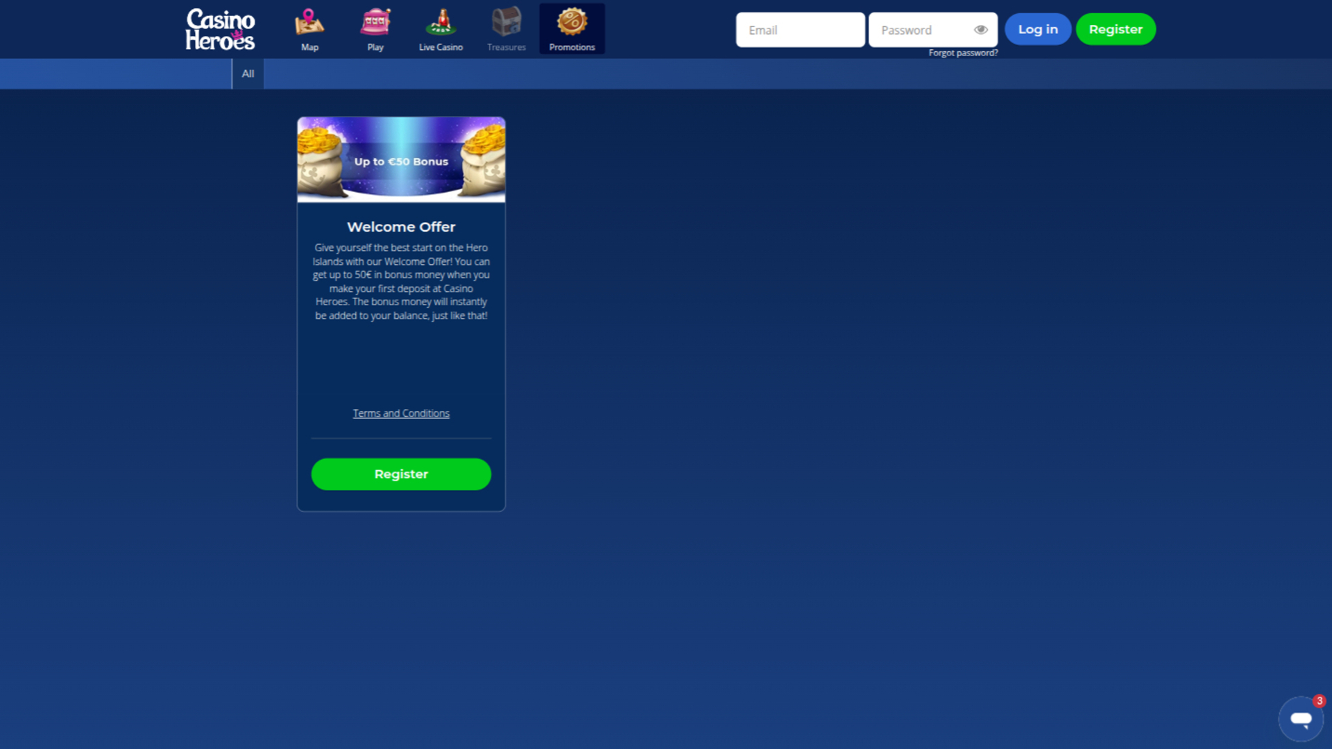 Promotions de Casino Heroes sur ordinateur