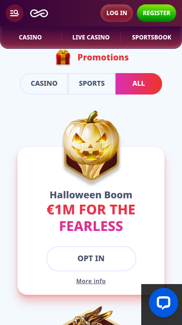 Promociones de Casino Infinity en móvil