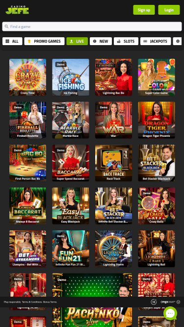Casino JEFE Croupier en direct mobile