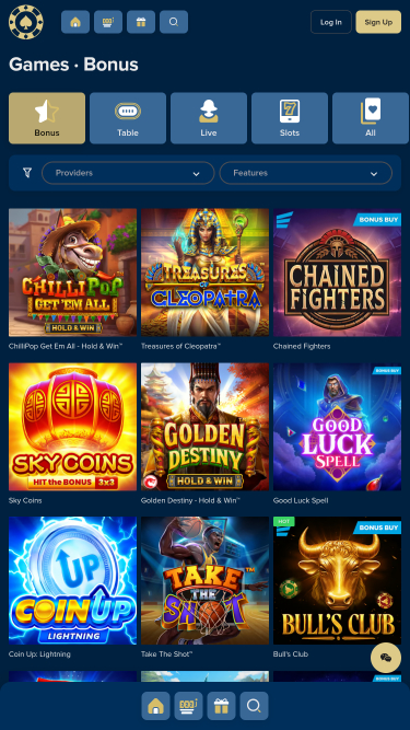 Jeux bonus mobiles de Casino Napoli