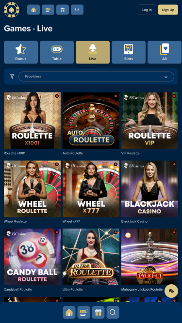 Croupier en direct mobile de Casino Napoli