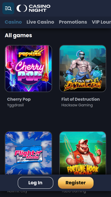 Juegos móviles de Casino Night