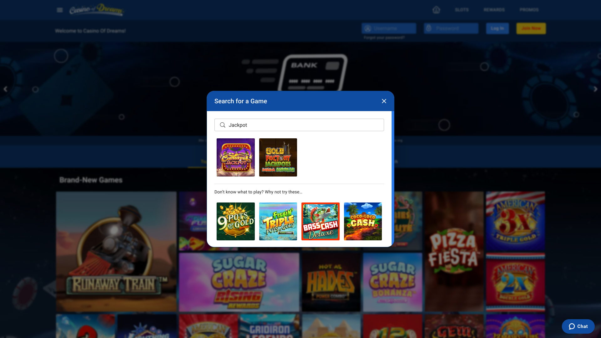 Jackpot du Casino of Dreams Bureau