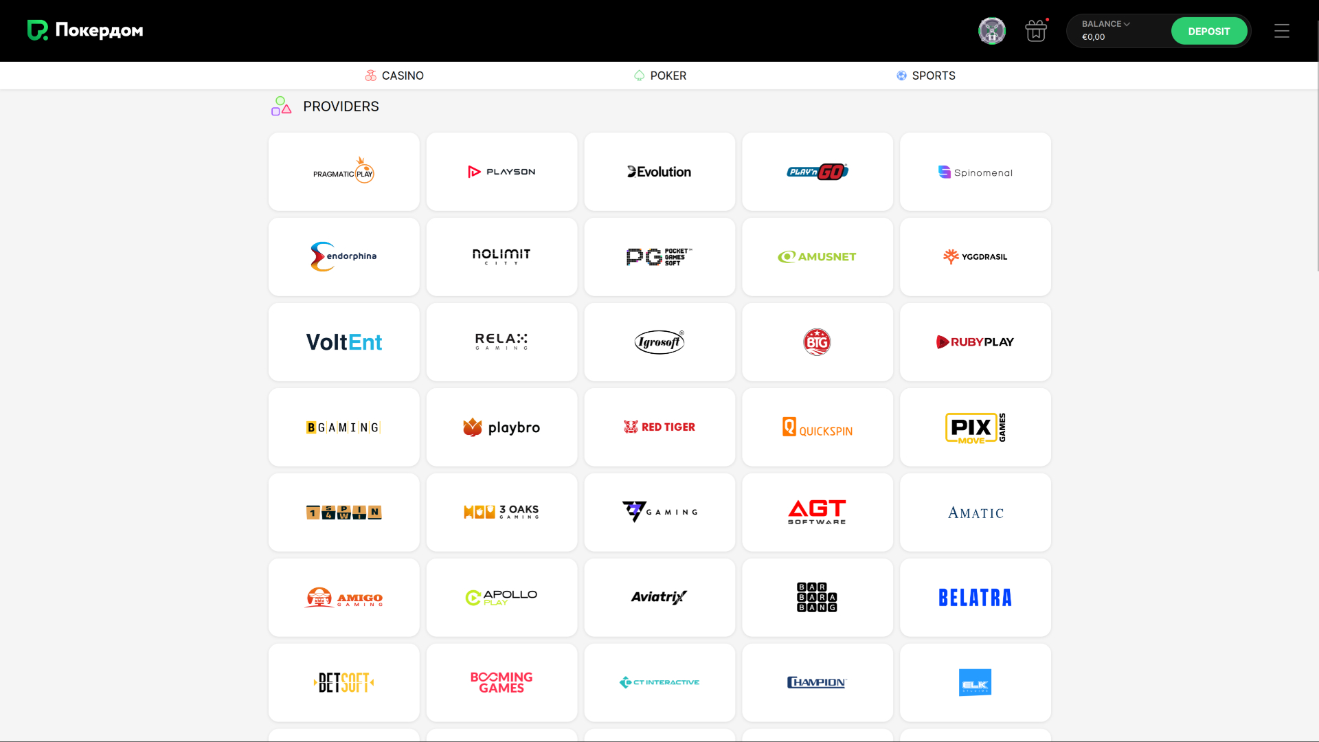 Casino Pokerdom Desarrolladores de juegos de escritorio