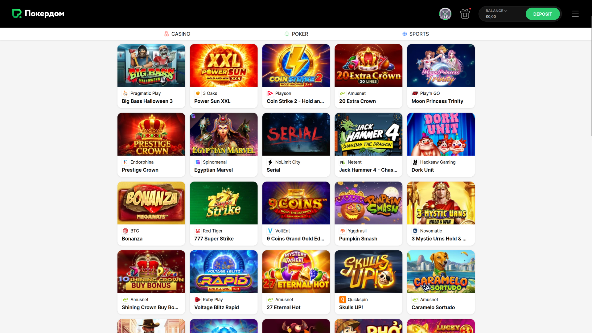Casino Pokerdom Juegos de escritorio