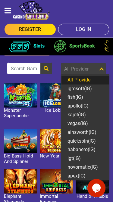 Casino Purple Développeurs de jeux mobiles