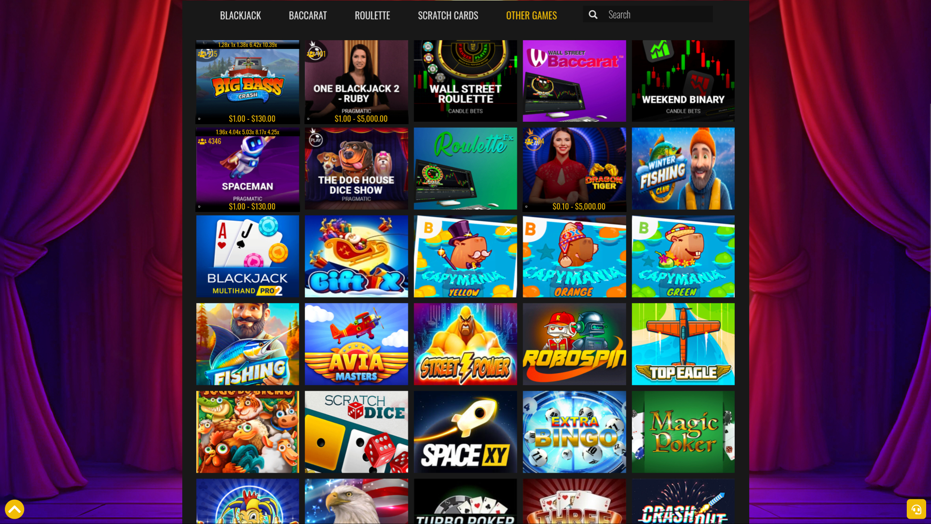 Casinò Vincitore Desktop Altri Giochi