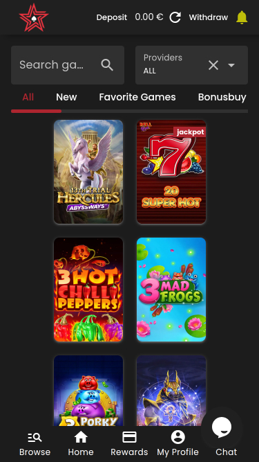 Jeux mobiles de Casino Stars