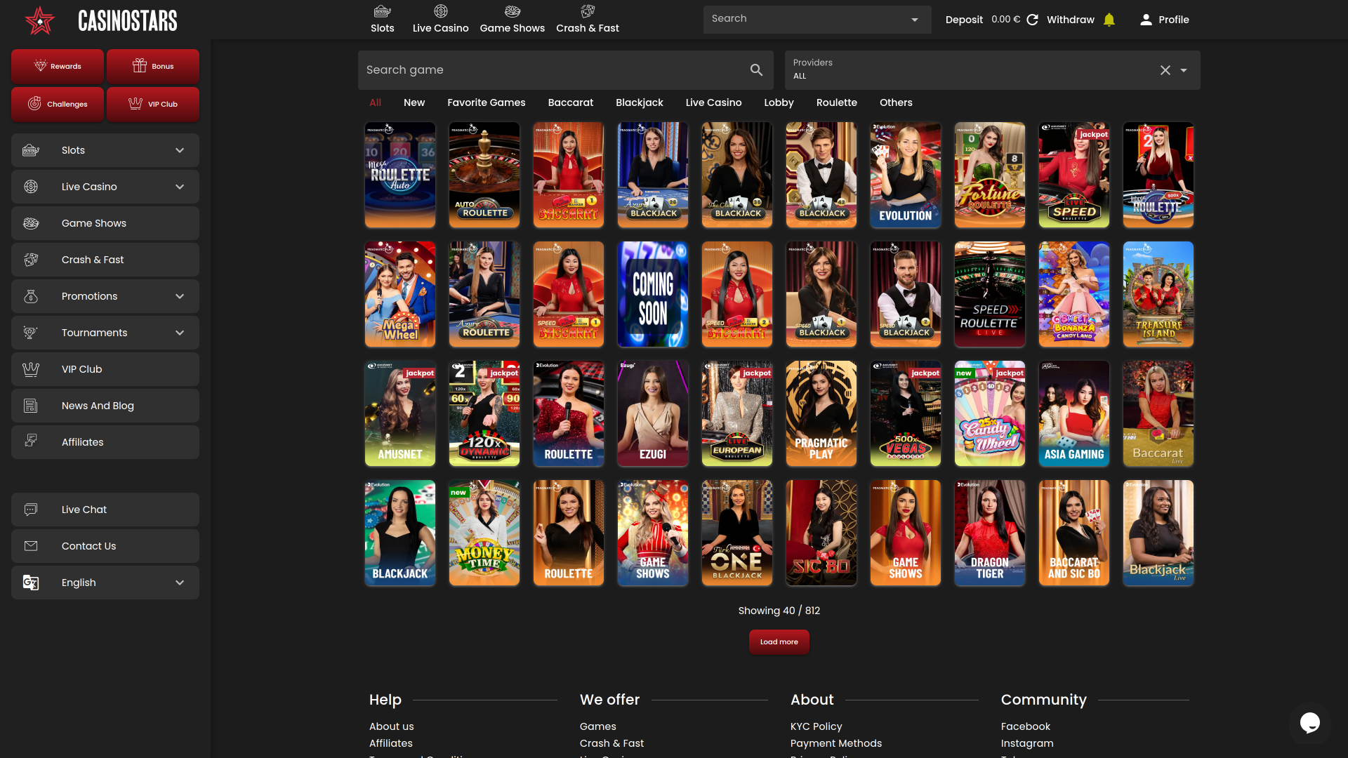 Croupier en direct de Casino Stars sur ordinateur