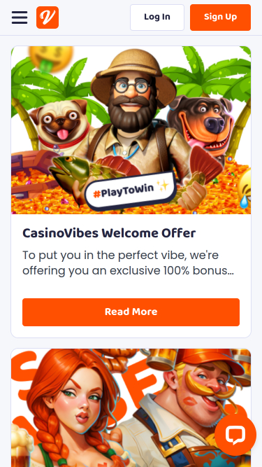 Promotions mobiles de Casino Vibes