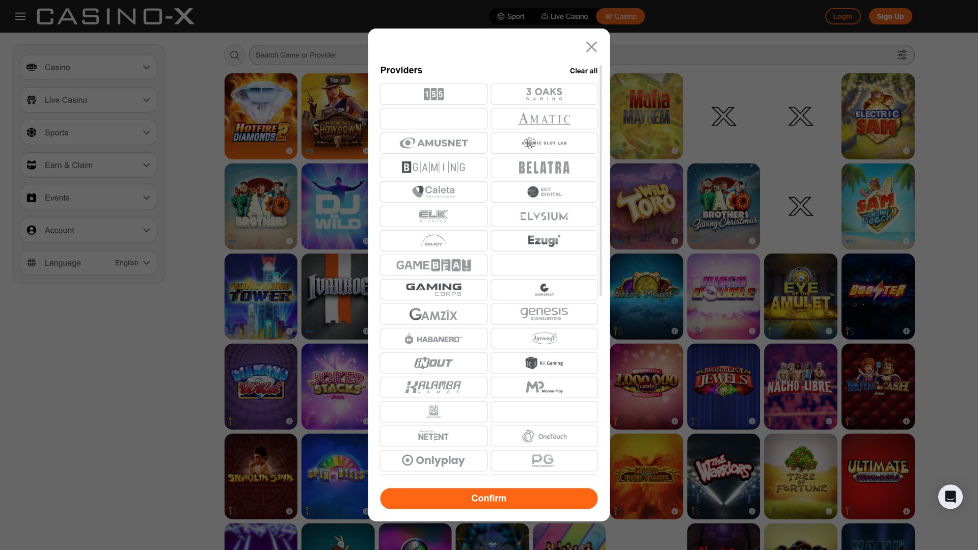 Développeurs de jeux de Casino X sur ordinateur