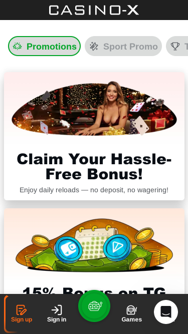 Casino X Mobile-Aktionen