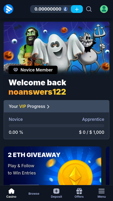 Page d’accueil mobile de Casinobet