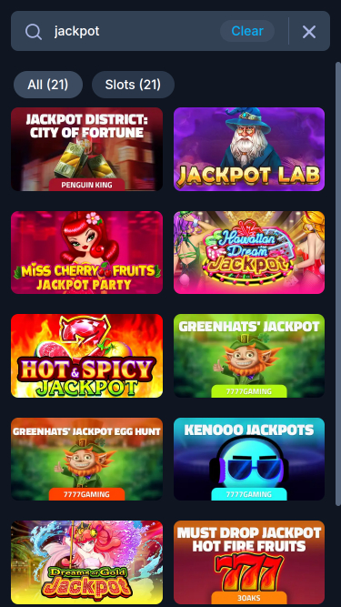 Jackpot mobile de Casinobet