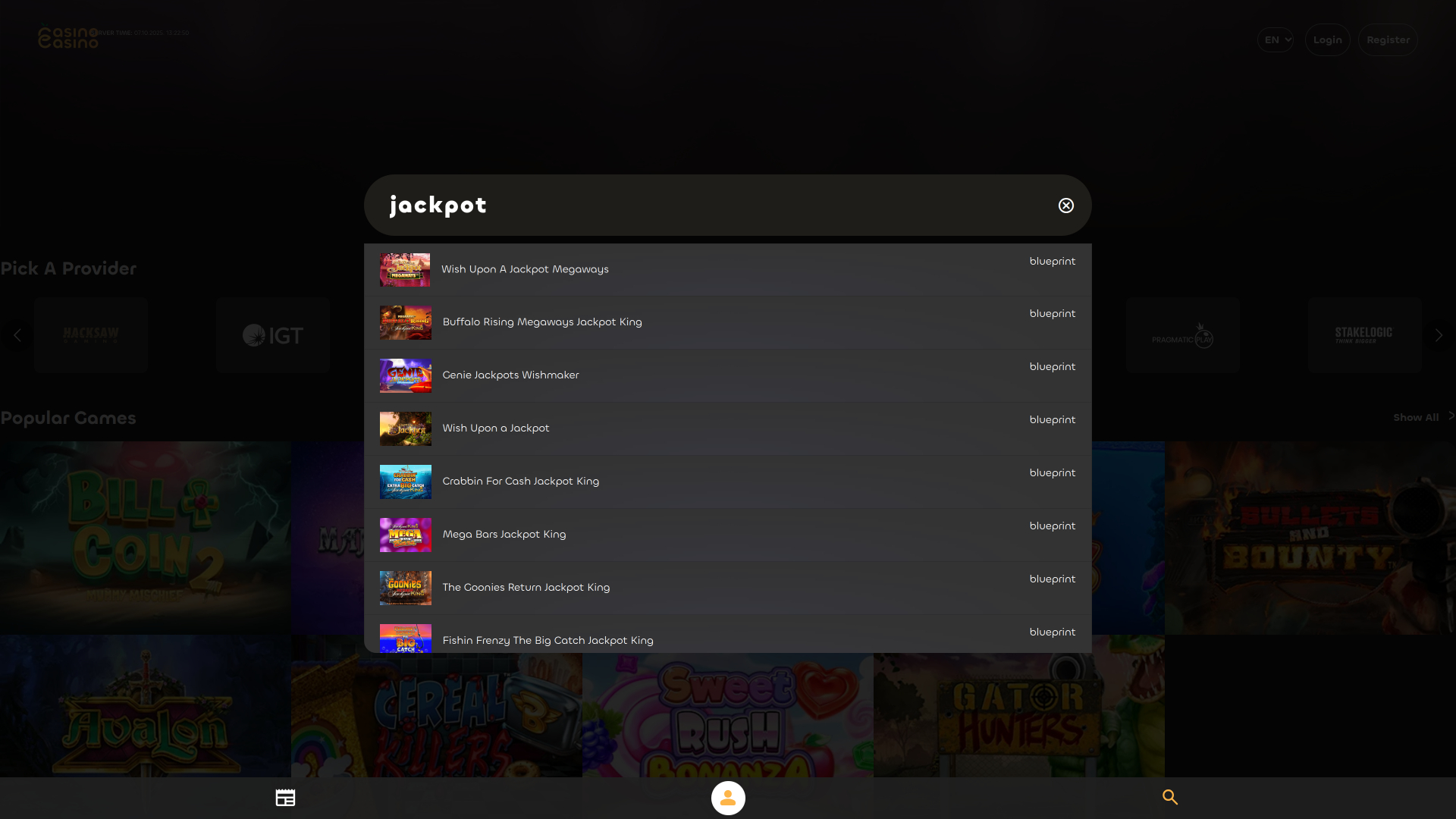 Jackpot de CasinoCasino sur ordinateur