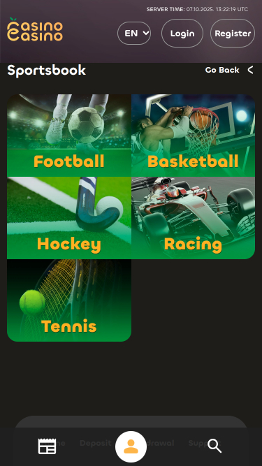 Paris sportifs mobiles de CasinoCasino