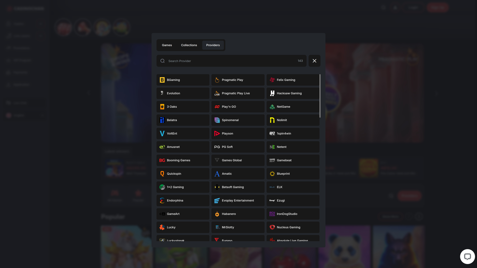 CasinoChan Casino Desktop-Spielentwickler