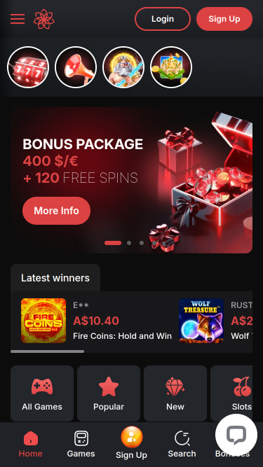 CasinoChan Casino Mobile-Startseite