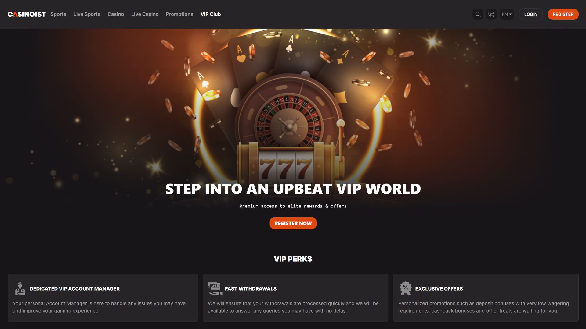 Programme VIP de jeux de bureau Casinoist