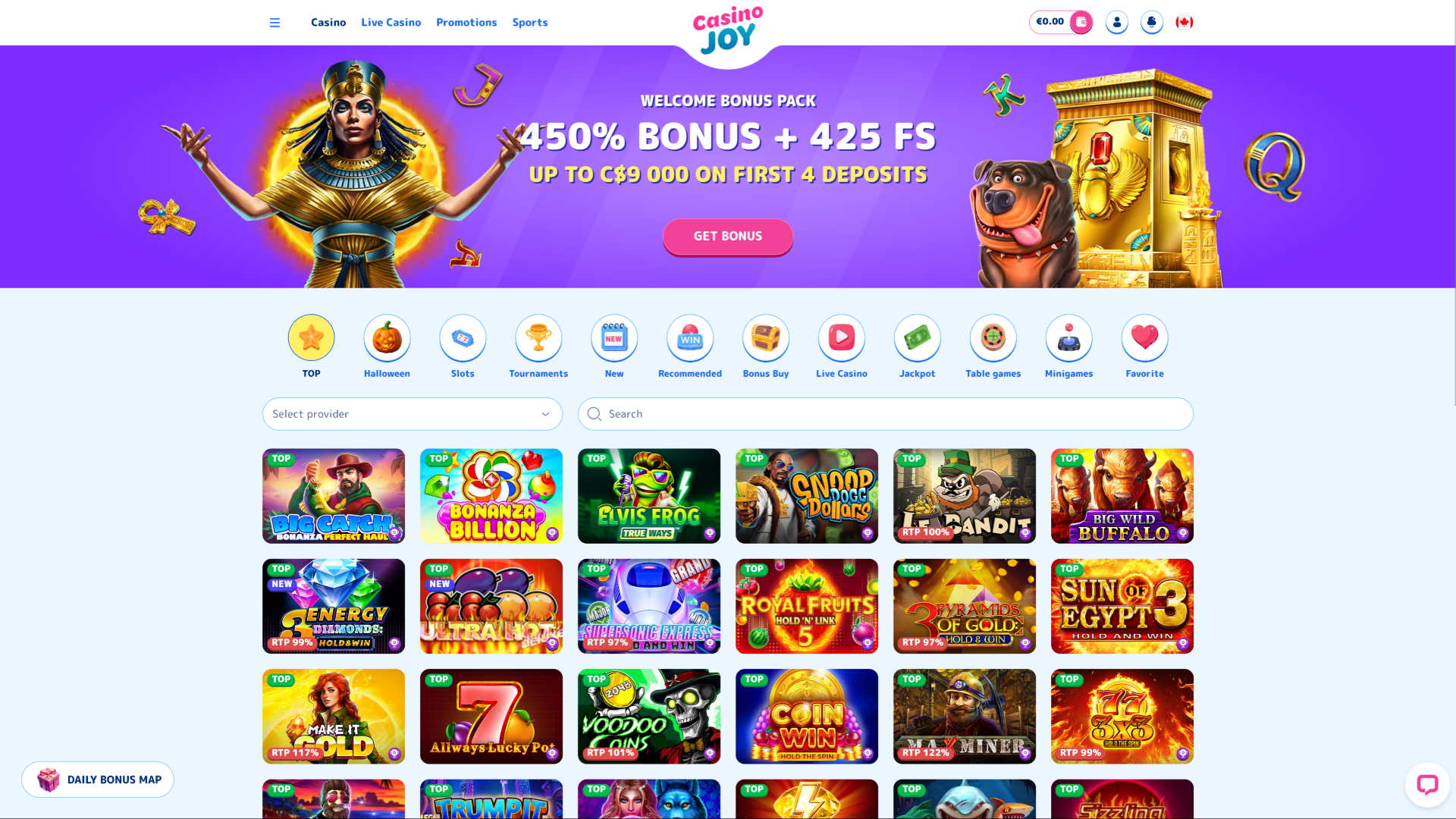 Casino Joy Desktop-Spiele