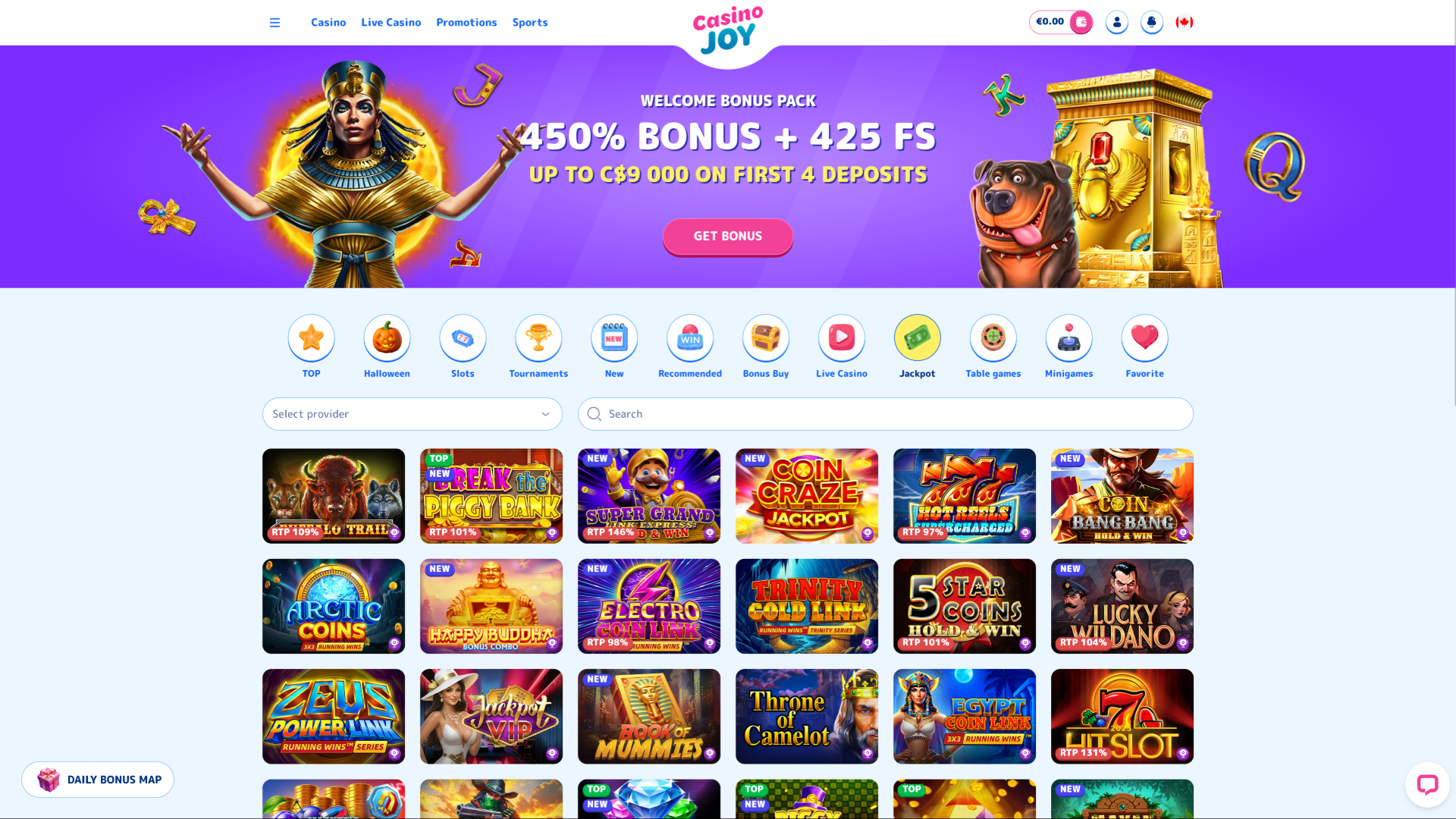 Casino Joy Desktop-Jackpot