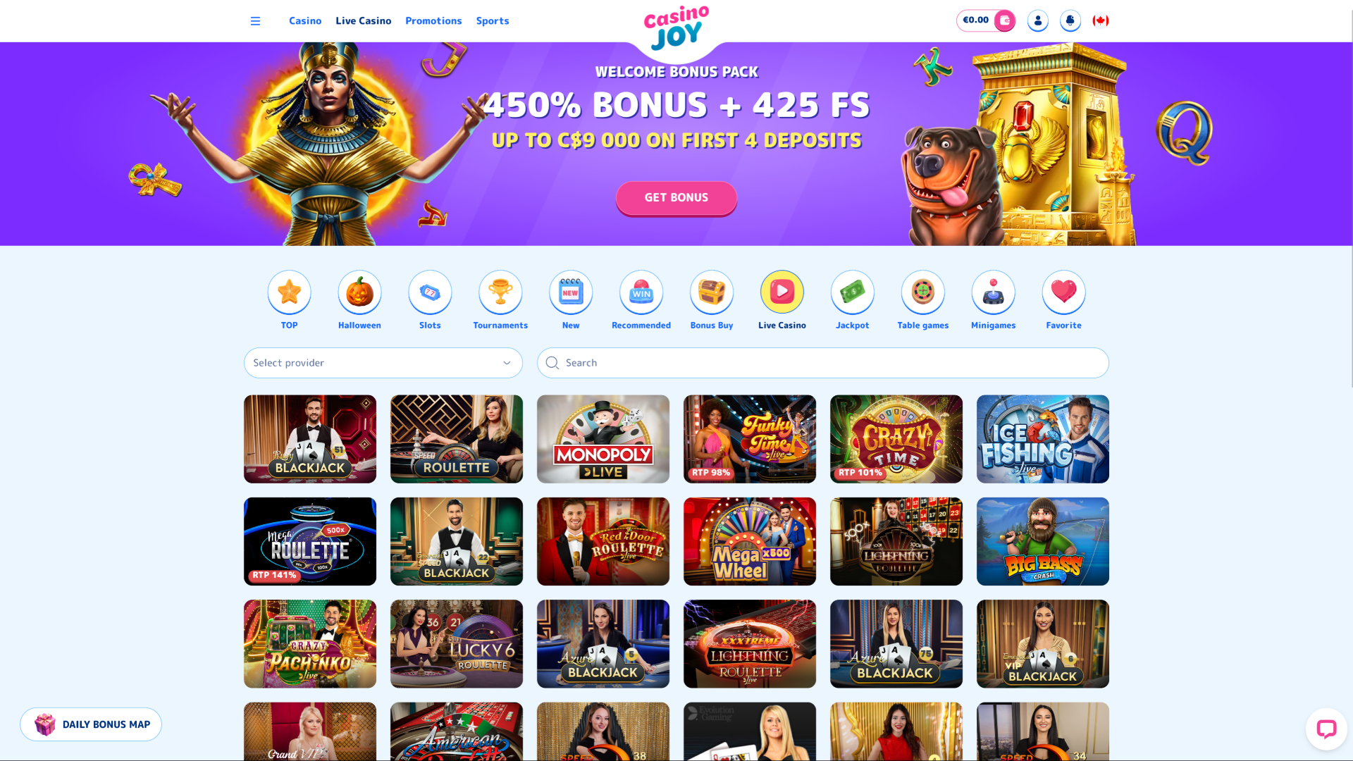 Casino Joy Desktop-Live-Dealer