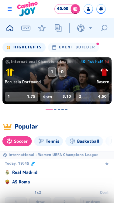 Casino Joy Mobile-Live-Sport