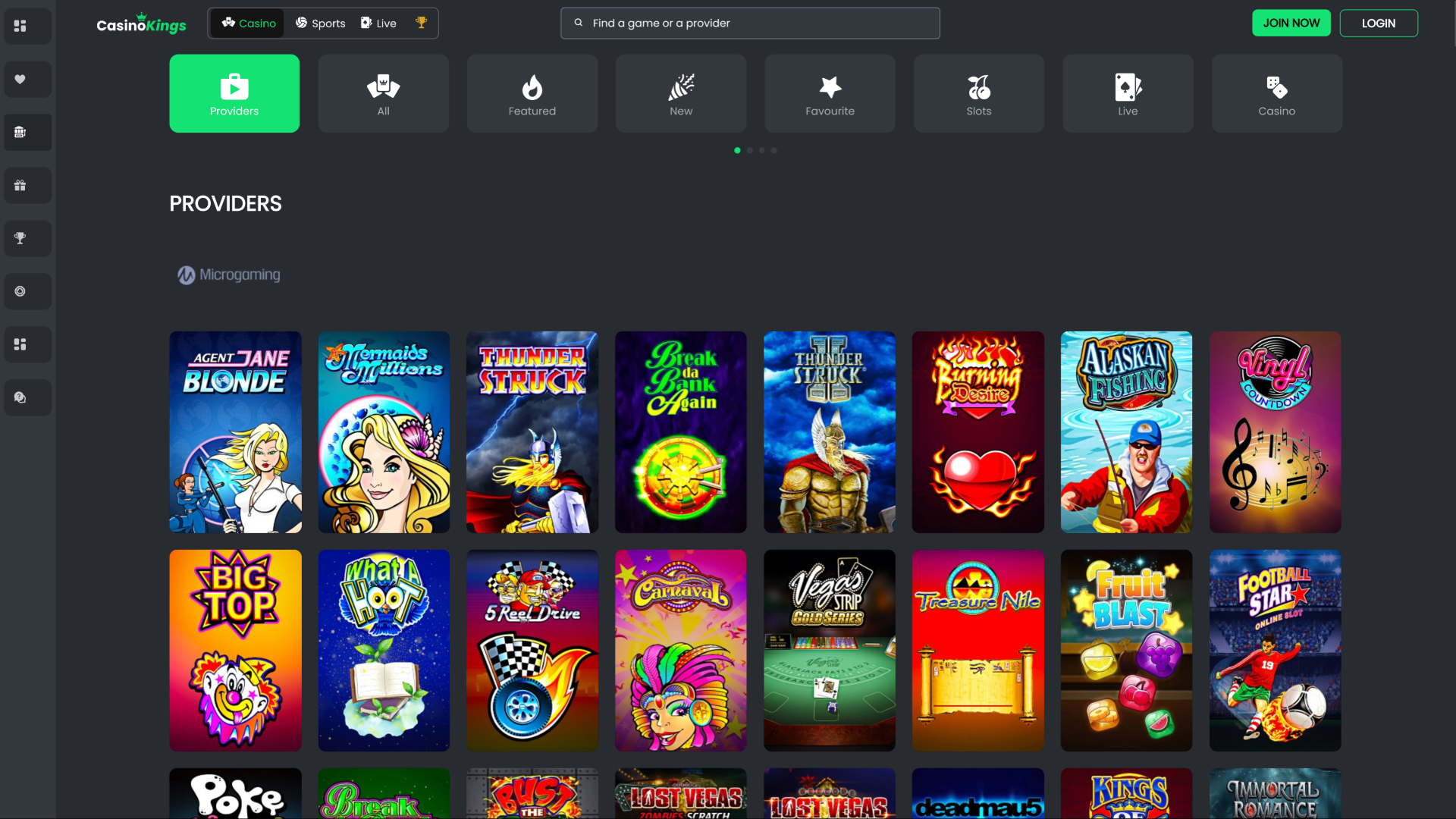 Développeurs de jeux de CasinoKings.com sur ordinateur