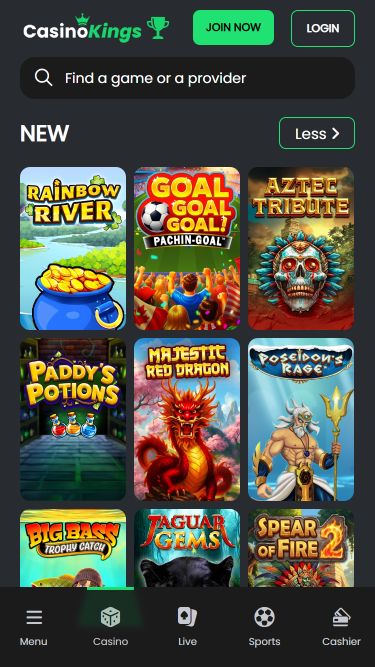 Jeux mobiles de CasinoKings.com