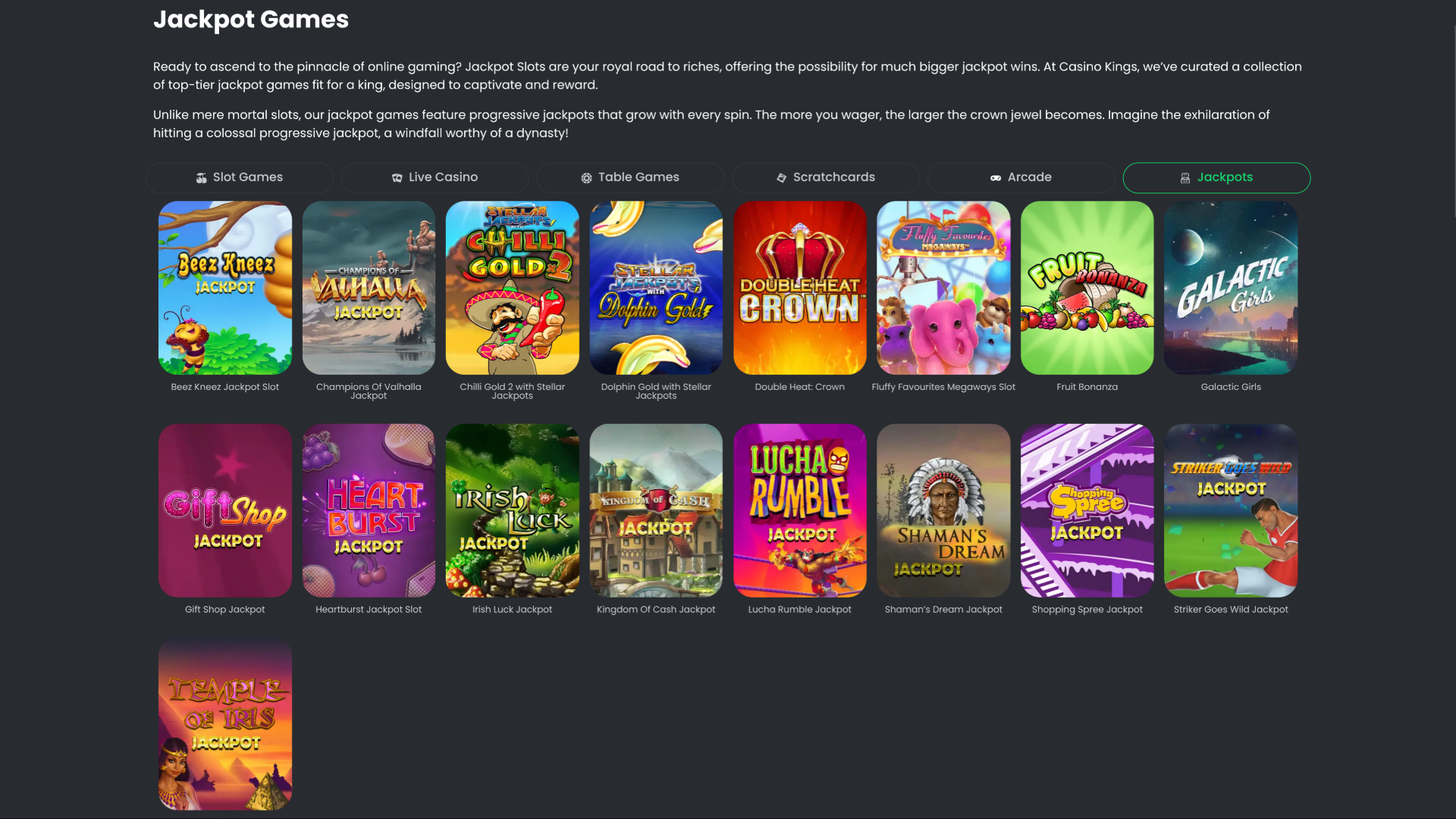 Jackpot de CasinoKings.com sur ordinateur