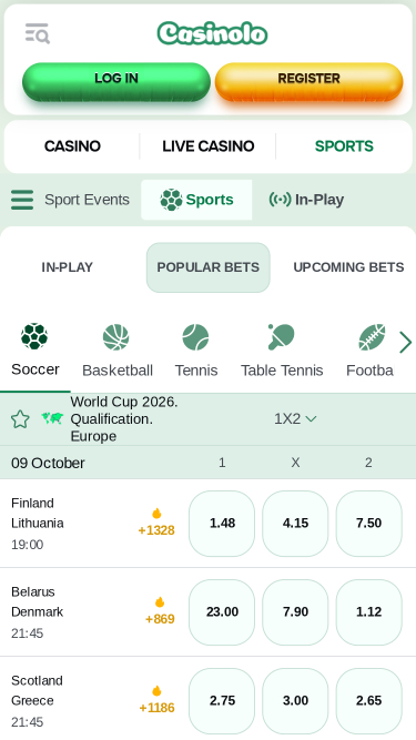 Casinolo Casino Live Sports Mobile