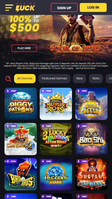 CasinoLuck Games Mobile