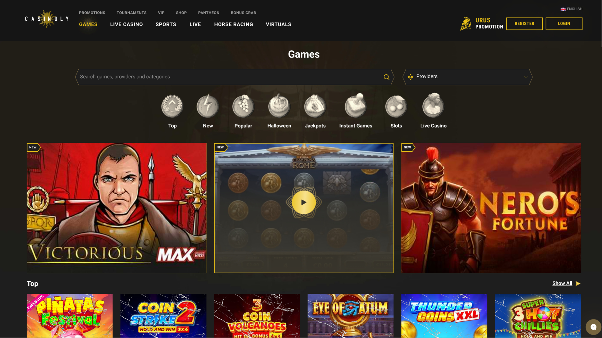 Casinoly Casino Games Desktop