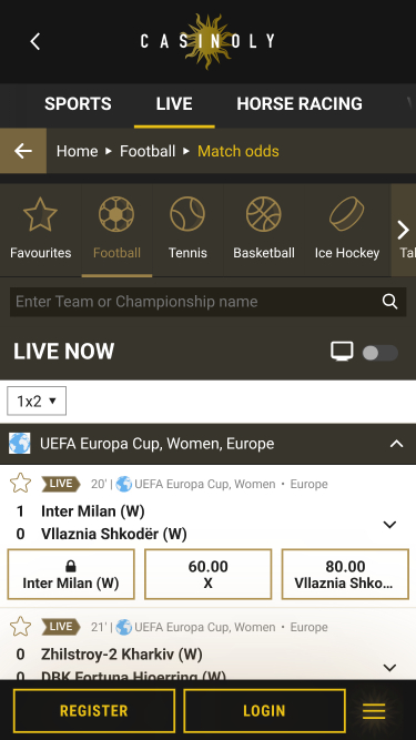 Casinoly Casino Live Sports Mobile