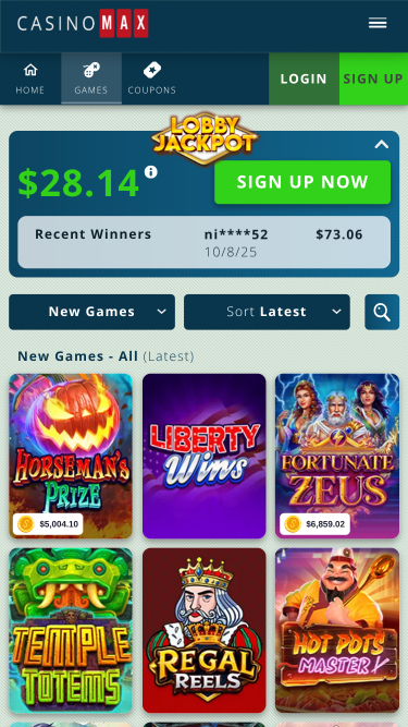 CasinoMax Games Mobile