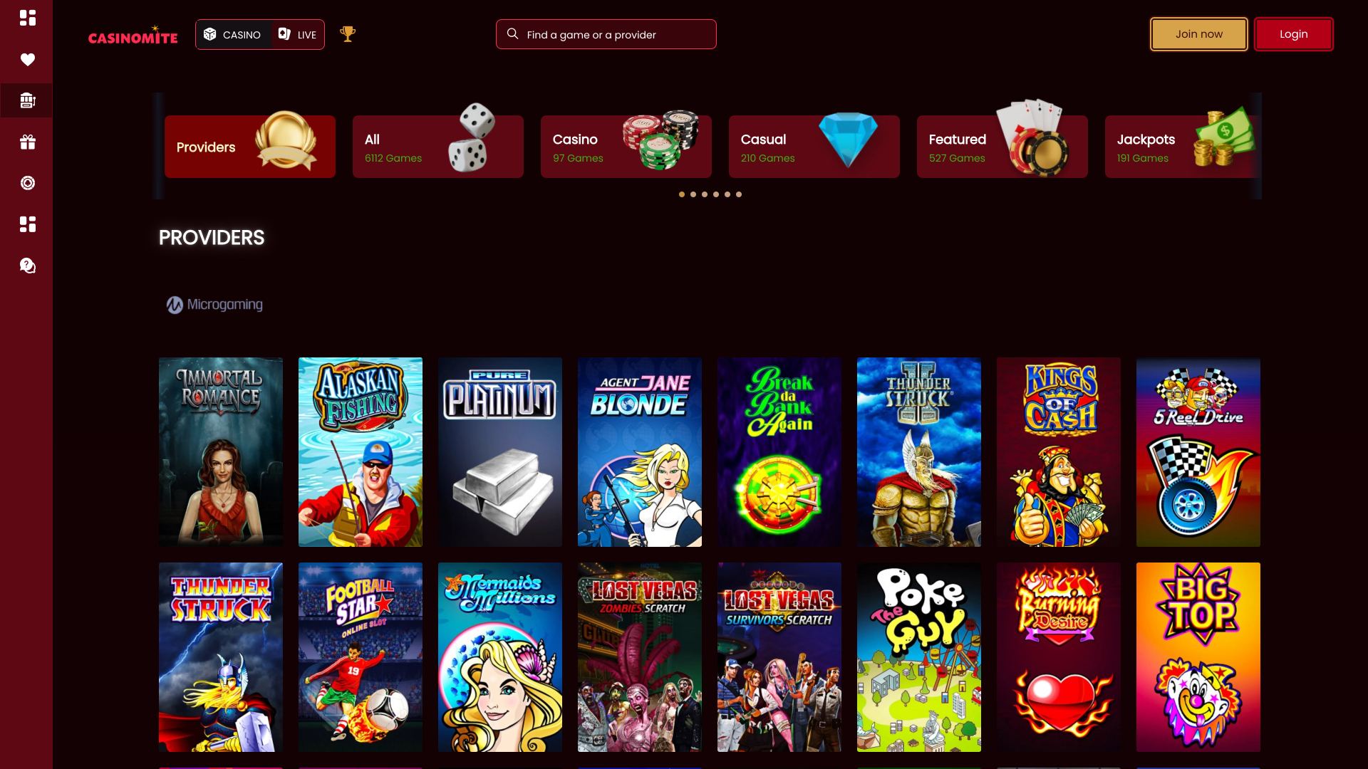 Разработчики настольных игр для казино Casinomite