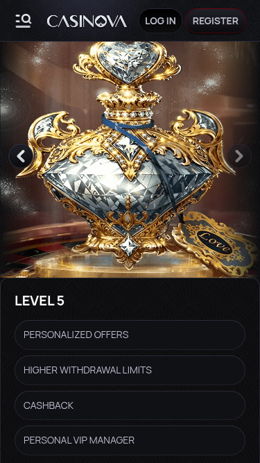 Programme VIP mobile Casinova Casino