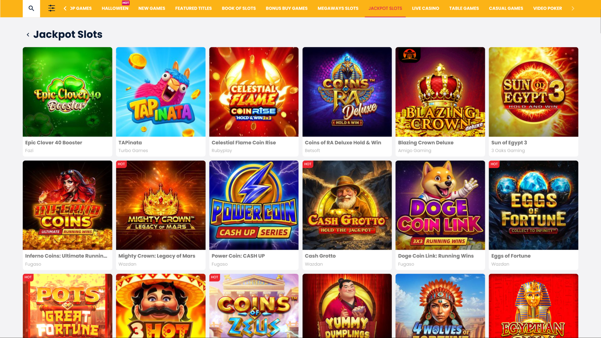 CasinoWinBig Jackpots Desktop