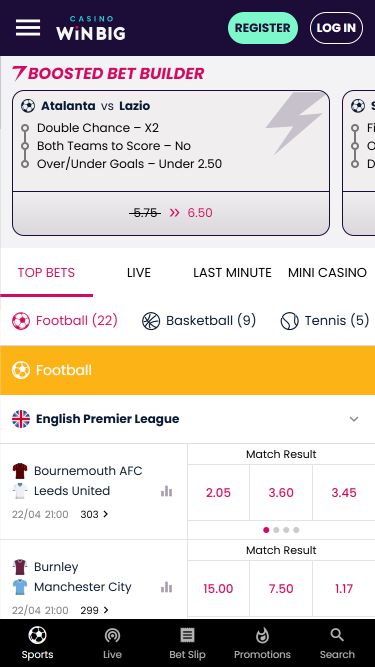 Image de CasinoWinBig Mobile Live Sports