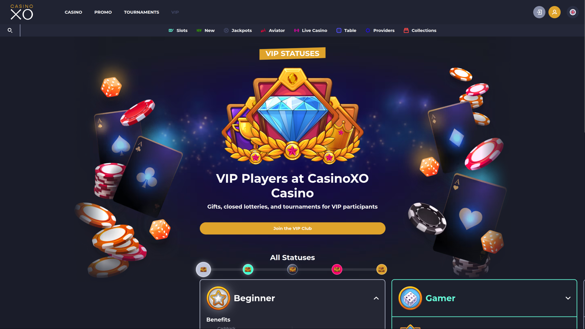 Casino XO Desktop VIP