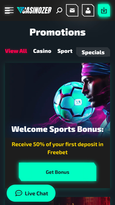 Promozioni di Casinozer mobile